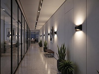 16 x 7.5w led wandlamp design zand zwart warm wit - afbeelding 4 van  9