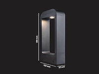 16 x 7w led zand zwart tuinlamp 30cm warm wit - afbeelding 7 van  8