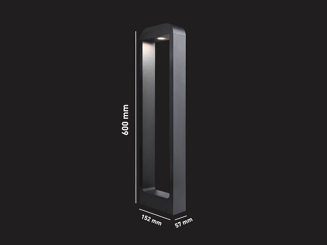 16 x 7w led zand zwart tuinlamp 60cm warm wit - afbeelding 7 van  8