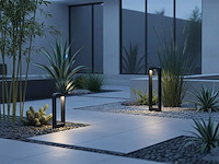 16 x 7w led zand zwart tuinlamp 60cm warm wit - afbeelding 4 van  8