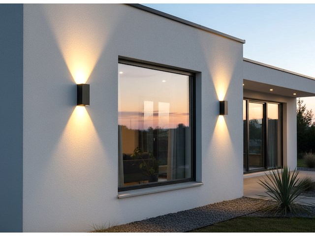 16 x 7w led zwart wandlamp duo licht verstelbaar waterdicht - afbeelding 1 van  6