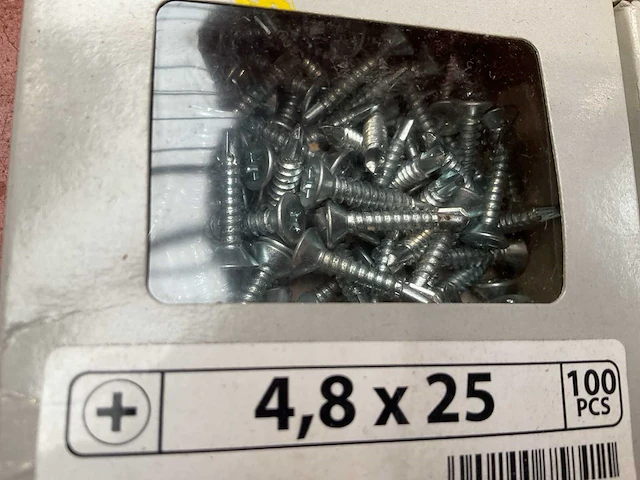 16 x dozen zelborende schroeven met afdekplaatje - afbeelding 6 van  8