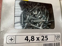 16 x dozen zelborende schroeven met afdekplaatje - afbeelding 6 van  8