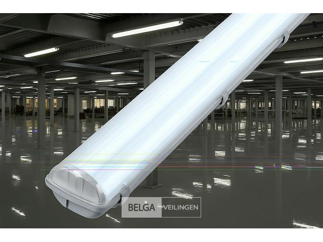 16 x dubbele tl armatuur 120cm – ip65 waterdicht – fluorescerend frame - afbeelding 1 van  7