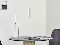 16 x gu10 decoratief hanglamp cilinder 24cm zand wit - afbeelding 5 van  6