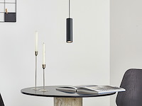 16 x gu10 decoratief hanglamp cilinder 24cm zand zwart - afbeelding 4 van  5