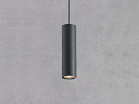 16 x gu10 decoratief hanglamp cilinder 24cm zand zwart - afbeelding 3 van  5
