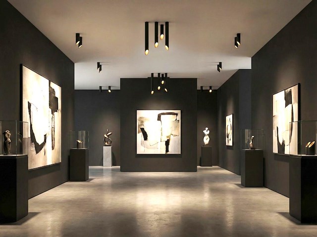 16 x gu10 opbouw design armatuur cilinder zand zwart 22cm - afbeelding 3 van  9