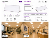 16 x led paneel 24w – 3000k warm wit - 595x295mm – ip20 – zodiac-24 - afbeelding 5 van  5