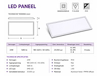 16 x led paneel 24w – 6400k koud wit - 595x295mm – ip20 – zodiac-24 - afbeelding 4 van  5