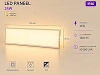 16 x led paneel 36w – 3000k warm wit - 1195x295mm – ip20 – zodiac-36 - afbeelding 4 van  5