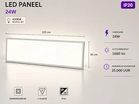 16 x led paneel 36w – 4200k neutraal wit - 1195x295mm – ip20 – zodiac-36 - afbeelding 2 van  6