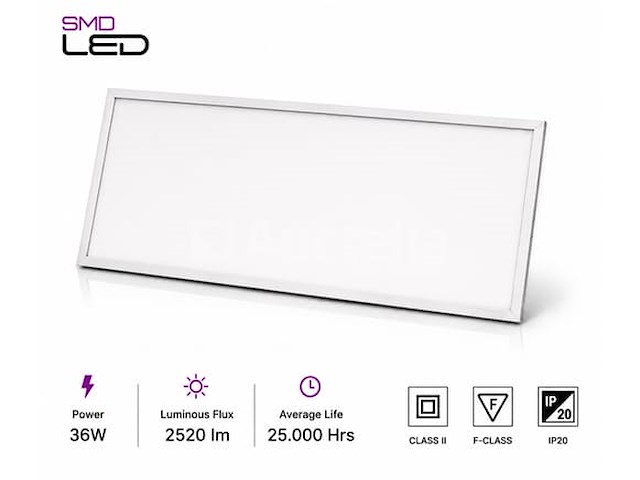 16 x led paneel 36w – 6400k koud wit - 1195x295mm – ip20 – zodiac-36 - afbeelding 5 van  5