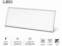 16 x led paneel 36w – 6400k koud wit - 1195x295mm – ip20 – zodiac-36 - afbeelding 3 van  6