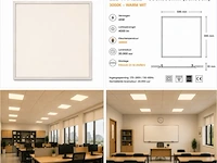 16 x led paneel 45w – 3000k warm wit - 595x595mm – ip20 – galaksi - afbeelding 6 van  6
