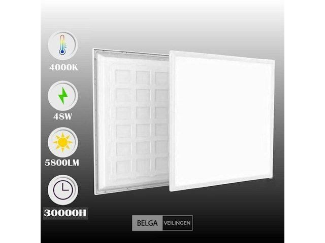 16 x led-paneel 45w – 60 × 60 cm – 4200k neutraal wit - afbeelding 5 van  5
