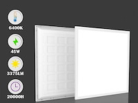 16 x led-paneel 45w – 60 × 60 cm – 6400k koud wit - afbeelding 3 van  4