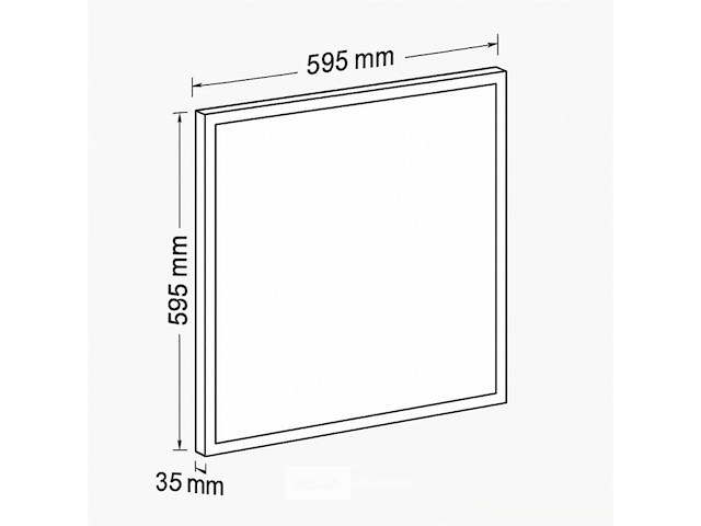 16 x led-paneel 45w – 60 × 60 cm – 6400k koud wit - afbeelding 5 van  5