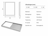 16 x opbouw frame voor led paneel – 600x300mm – ip20 – frame-3060 - afbeelding 4 van  5