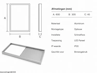 16 x opbouw frame voor led paneel – 600x300mm – ip20 – frame-3060 - afbeelding 5 van  6