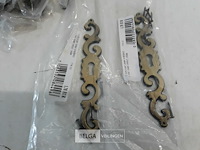 16 x sleutelplaat zamak verbronsd 13,5 cm - afbeelding 3 van  3