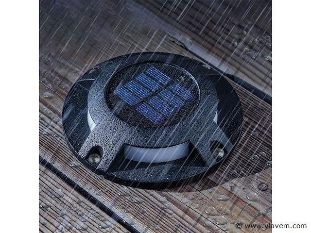 16 x solar 4 lichts led grond spot zwart - afbeelding 3 van  8
