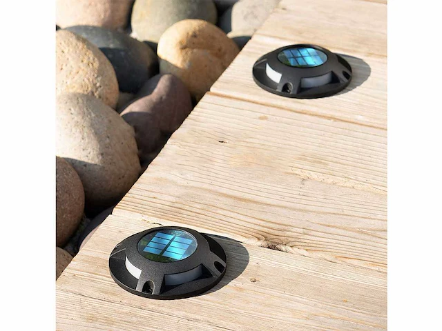 16 x solar 4 lichts led grond spot zwart - afbeelding 3 van  9