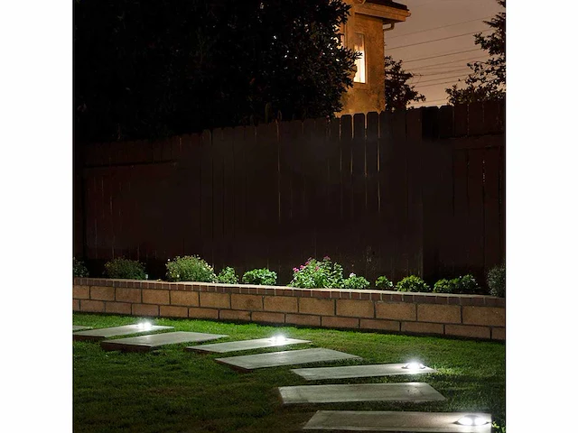 16 x solar 4 lichts led grond spot zwart - afbeelding 5 van  9
