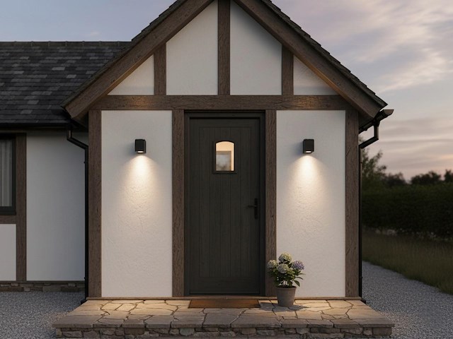 16 x wandlamp modern rechthoekig gu10 fitting zand zwart waterdicht - afbeelding 1 van  7