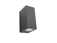 16 x wandlamp rechthoekig gu10 duo fitting zwart waterdicht - afbeelding 2 van  8