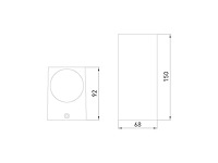 16 x wandlamp rechthoekig gu10 duo fitting zwart waterdicht - afbeelding 8 van  8