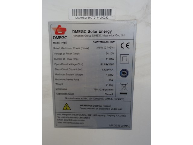16 x zonnepaneel dmegc 375 m6 60 hsw (6.000 wp) - afbeelding 3 van  3