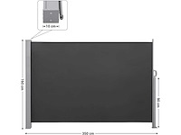 160 x 350 cm (h x w), zijluifel voor balkon en terras - afbeelding 3 van  7