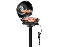 1600w roestvrijstaand elektrische grill met deksel en verstelbare thermostaat