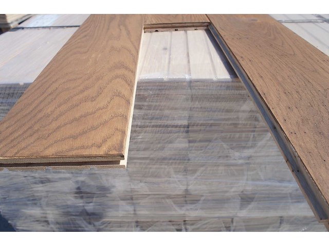 16,05 m² massief eiken parket 20mm clay oil - afbeelding 2 van  6