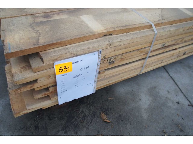 1,65 m³ eiken planken 30mm droog - afbeelding 2 van  5