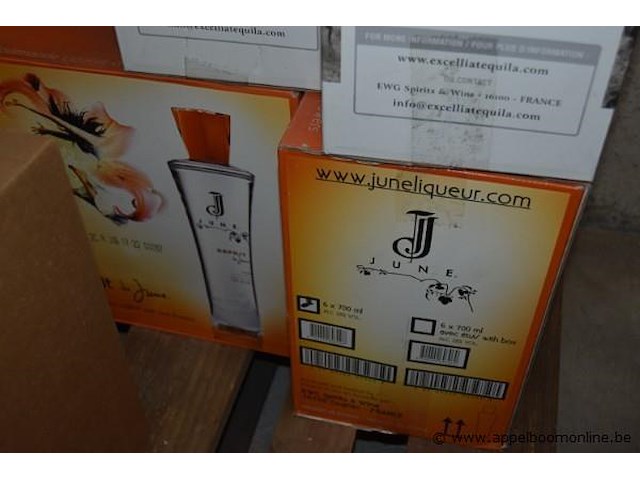 16x fles amber tequila, excellia, anejo, 700ml - afbeelding 3 van  4