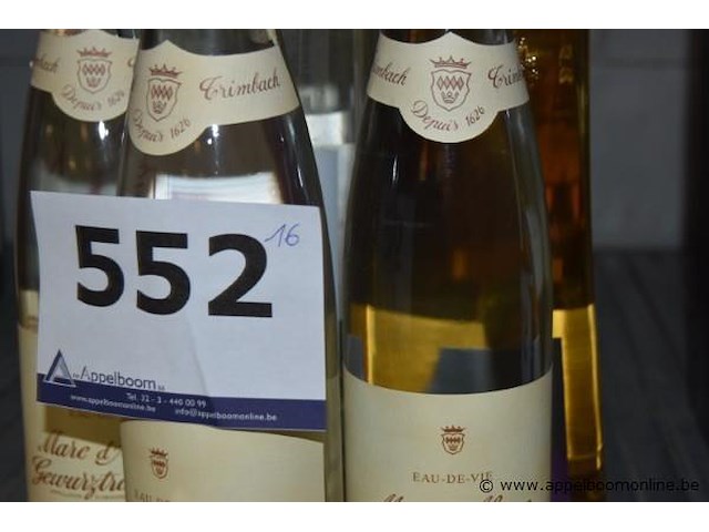 16x fles eau-de-vie, trimbach, marc d'alsace gewurztraminer - afbeelding 3 van  3