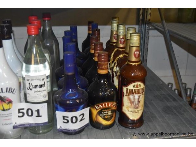 16x fles likeur, diverse merken (o.a. baileys, amarula, tia maria), diverse soorten - afbeelding 1 van  3