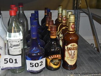 16x fles likeur, diverse merken (o.a. baileys, amarula, tia maria), diverse soorten - afbeelding 1 van  3
