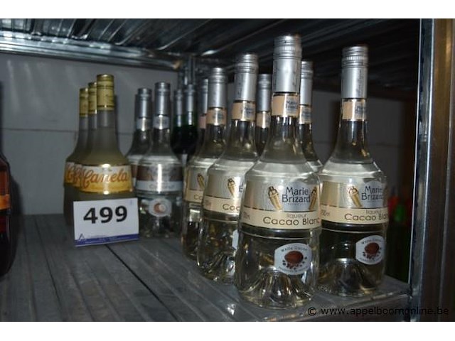 16x fles likeur, marie brizard, o.a. cacao blanc, coconut, canela, 700ml - afbeelding 1 van  3