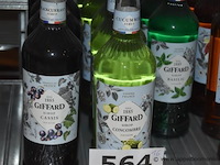 16x fles siroop, giffard, wo. cassis, concombre, basilic, vanille, 1l - afbeelding 2 van  3