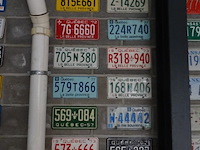 16x metalen amerikaanse nummerplaat - afbeelding 1 van  4