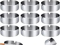 16x rvs asbak diam 8cm - afbeelding 1 van  2