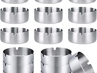 16x rvs asbak diam 8cm - afbeelding 1 van  2