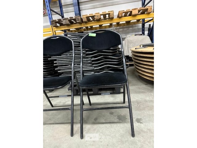 16x velvet klapstoelen zwart - afbeelding 2 van  5