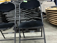 16x velvet klapstoelen zwart - afbeelding 2 van  5