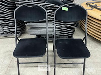 16x velvet klapstoelen zwart - afbeelding 3 van  5