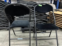 16x velvet klapstoelen zwart - afbeelding 4 van  5