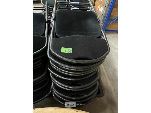 16x velvet klapstoelen zwart - afbeelding 5 van  5